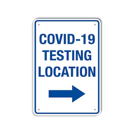 COVID Plastic Sign, Covid-19 Testing Location, 7x10, LCUV-0014-NP_7x10